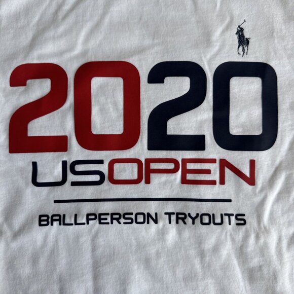 Polo Ralph Lauren 2020 US Open Ballperson Tryouts Men's White Sm Shirt Pony NWT - Picture 3 of 10